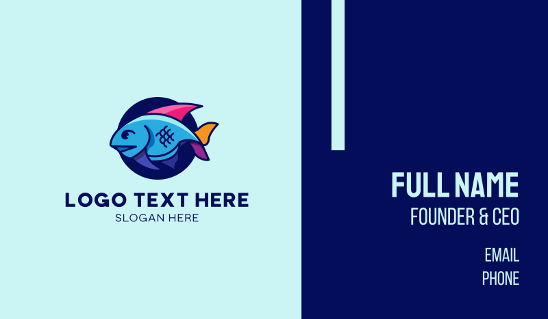 Colorful Fish Business Card