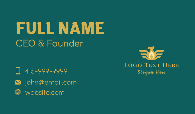 Gold Phoenix Company Business Card